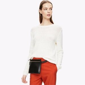 Theory Black Leather Belt Bag